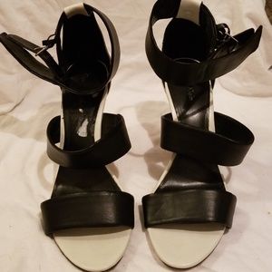 Used Black and white Calvin Klein heels